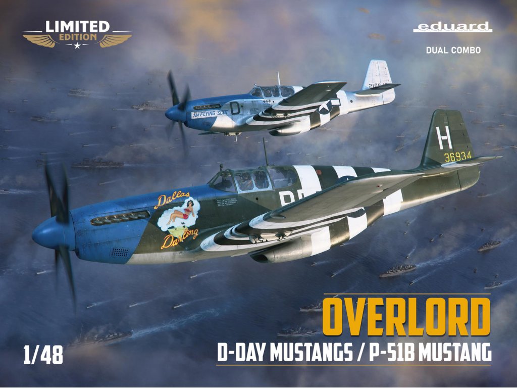 EDUARD LIMITED 1/48 OVERLORD: D-DAY MUSTANGS Dual Combo P-51B/C