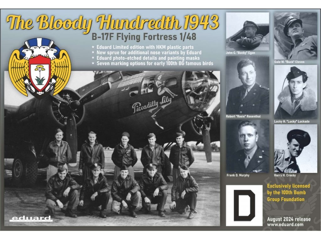 EDUARD LIMITED 1/48 The Bloody Hundredth 1943, B-17F Fyling Fortress