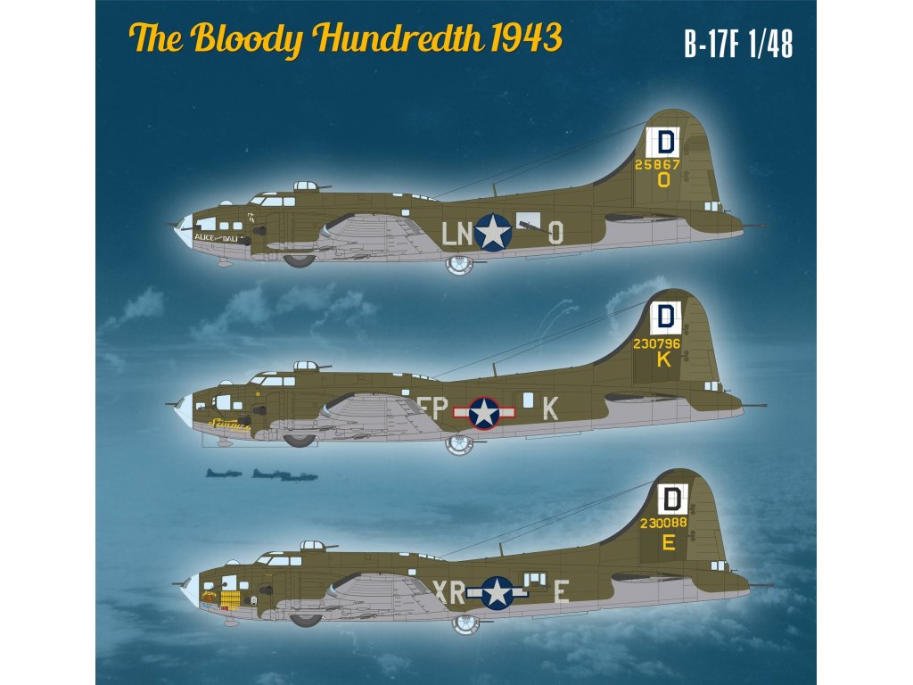 EDUARD LIMITED 1/48 The Bloody Hundredth 1943, B-17F Fyling Fortress