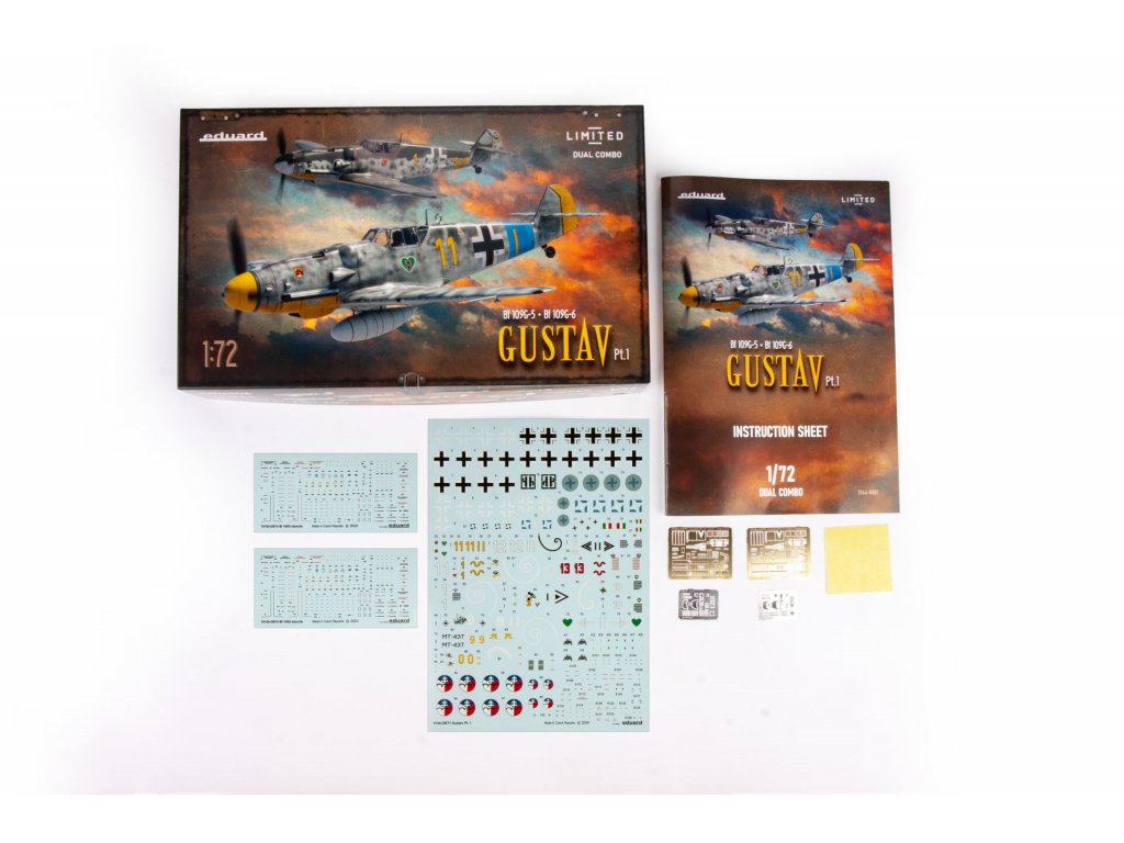 EDUARD LIMITED 1/72 GUSTAV pt.1 DUAL COMBO Bf-109G-5/G-6