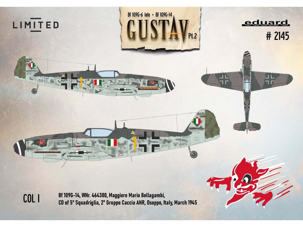 EDUARD LIMITED 1/72 GUSTAV pt.2 DUAL COMBO Bf 109G-6
