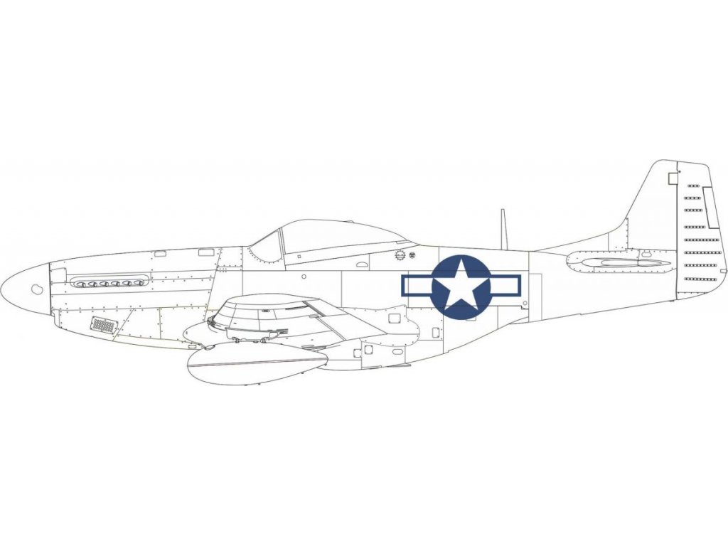 EDUARD MASK 1/48 P-51D Mustang national insignia for EDU
