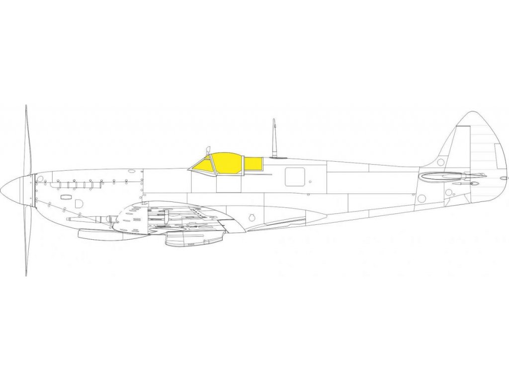 EDUARD MASK 1/48 Spitfire Mk.VIII TFace for EDU