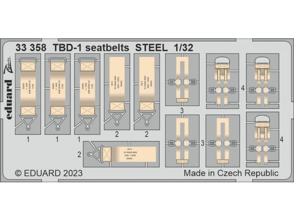 EDUARD SET 1/32 TBD-1 Devastator seatbelts STEEL for TRU