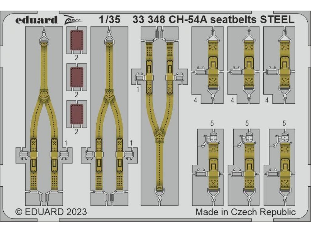 EDUARD SET 1/35 CH-54A Tarhe seatbelts STEEL for ICM