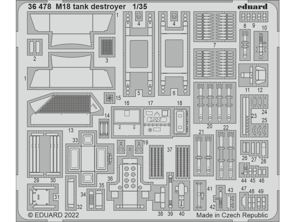 EDUARD SET 1/35 M18 tank destroyer for TAM
