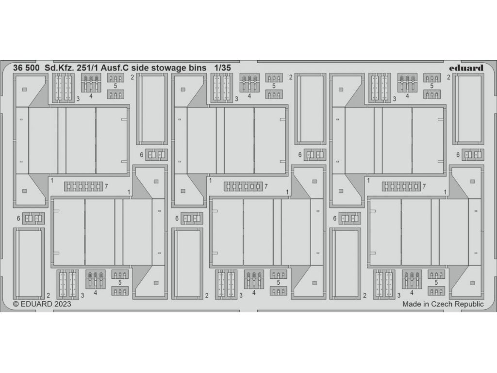 EDUARD SET 1/35 Sd.Kfz. 251/1 Ausf.C side stowage bins for ACA