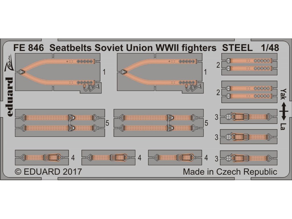 EDUARD SET 1/48 1/48 Seatbelts Soviet Union WW2 fighters STEEL