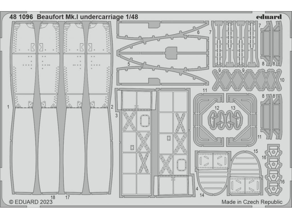 EDUARD SET 1/48 Beaufort Mk.I undercarriage for ICM