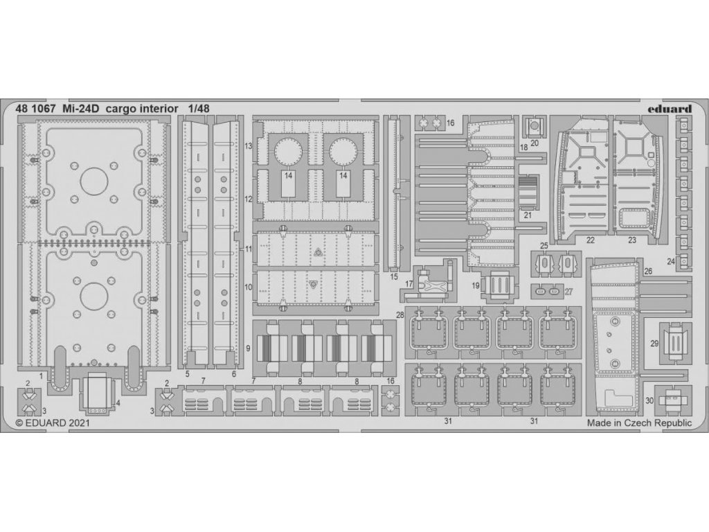 EDUARD SET 1/48 Mi-24D Hind cargo interior for EDU