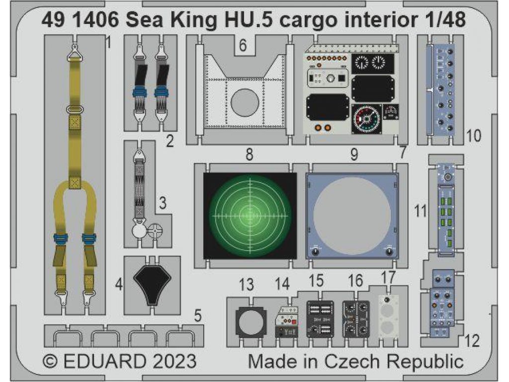 EDUARD SET 1/48 Sea King HU.5 cargo interior forAIR