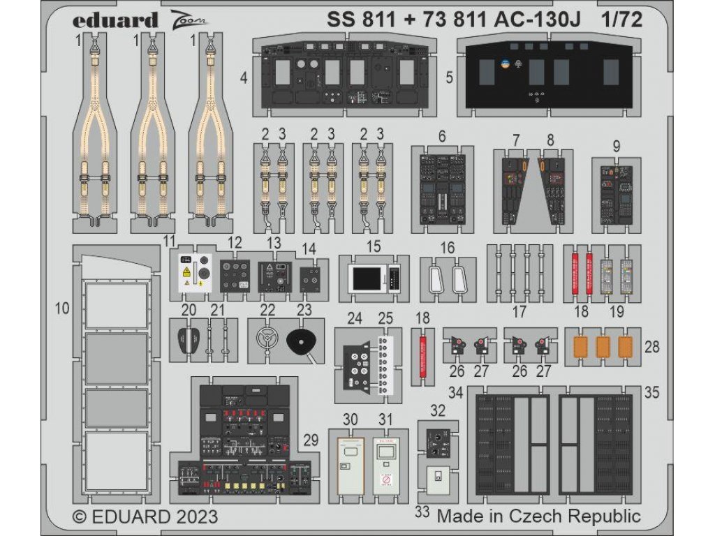 EDUARD SET 1/72 AC-130J Hercules interior for ZVE