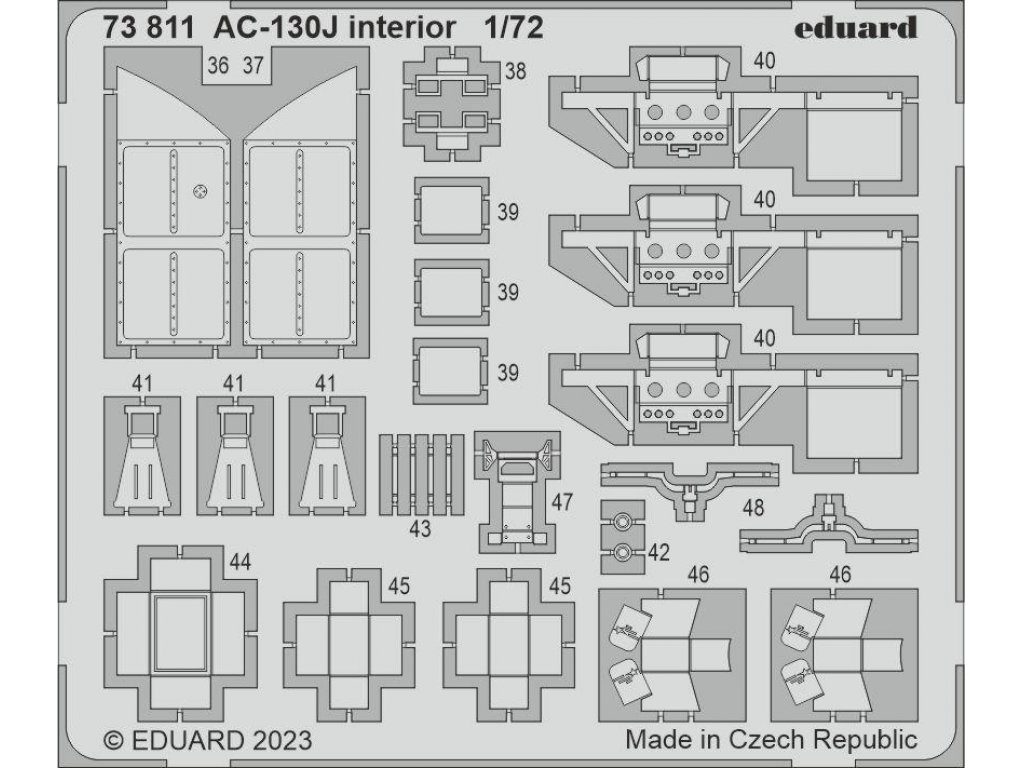 EDUARD SET 1/72 AC-130J Hercules interior for ZVE