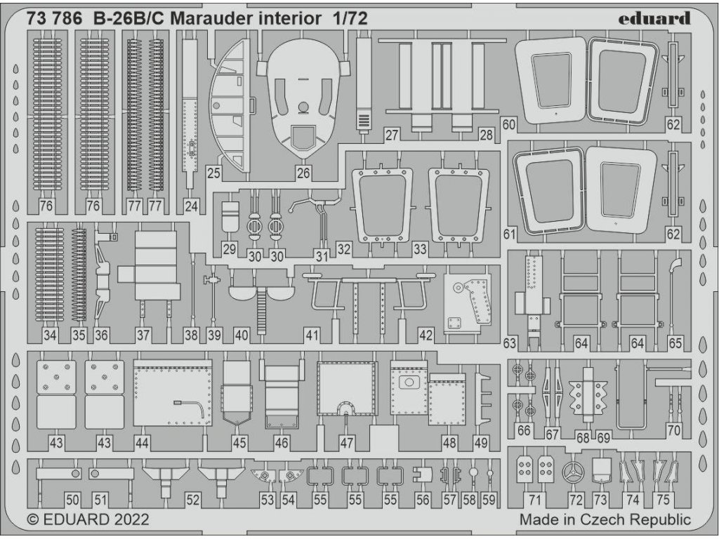 EDUARD SET 1/72 B-26B/C Marauder interior for HAS/H2000