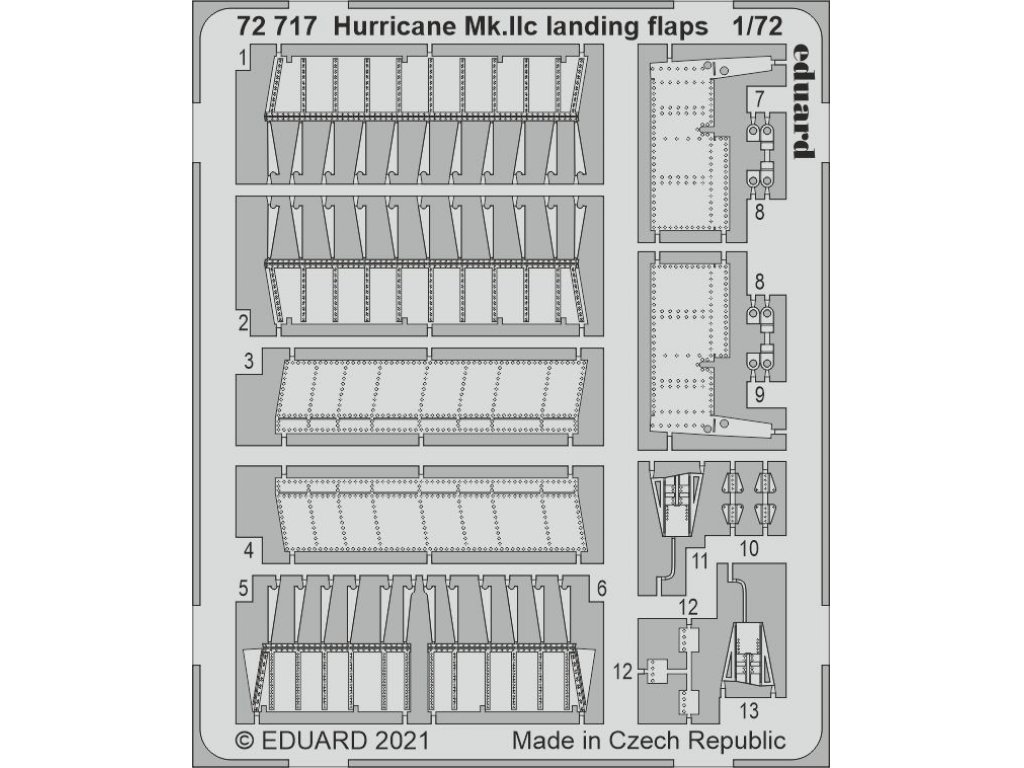 EDUARD SET 1/72 Hurricane Mk.IIc landing flaps for ZVE