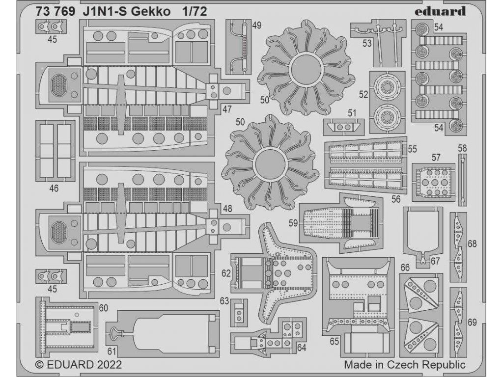 EDUARD SET 1/72 J1N1-S Gekko for H2000/FUJ