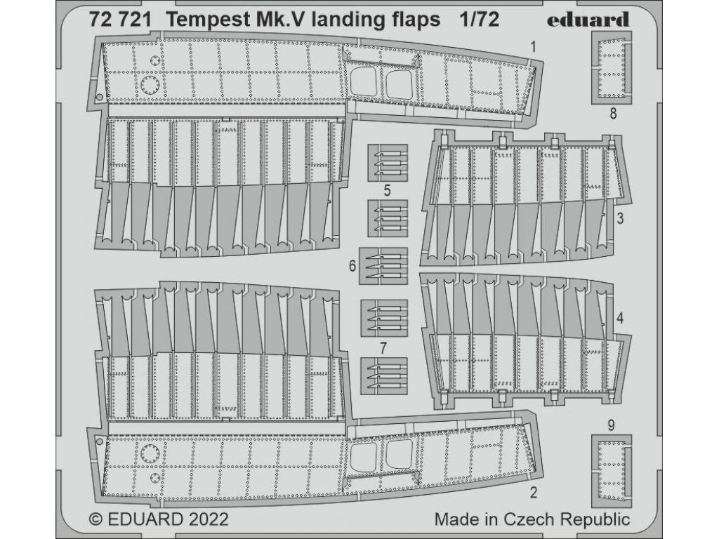 EDUARD SET 1/72 Tempest Mk.V landing flaps for AIR