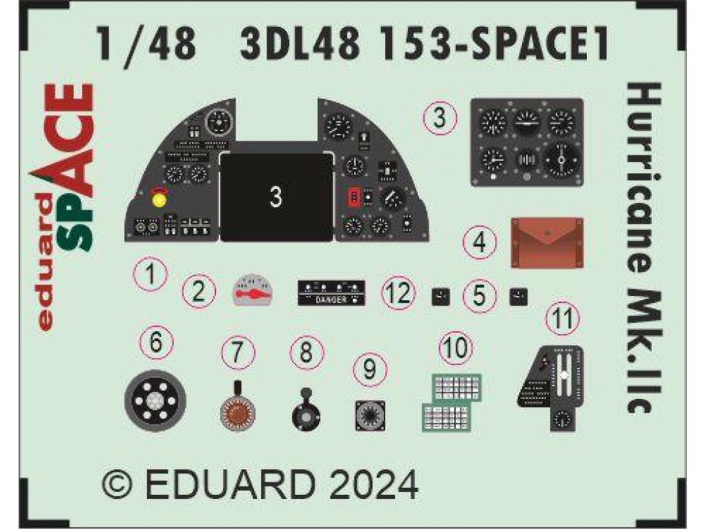EDUARD SPACE3D 1/48 Hurricane Mk.IIc SPACE for HBB