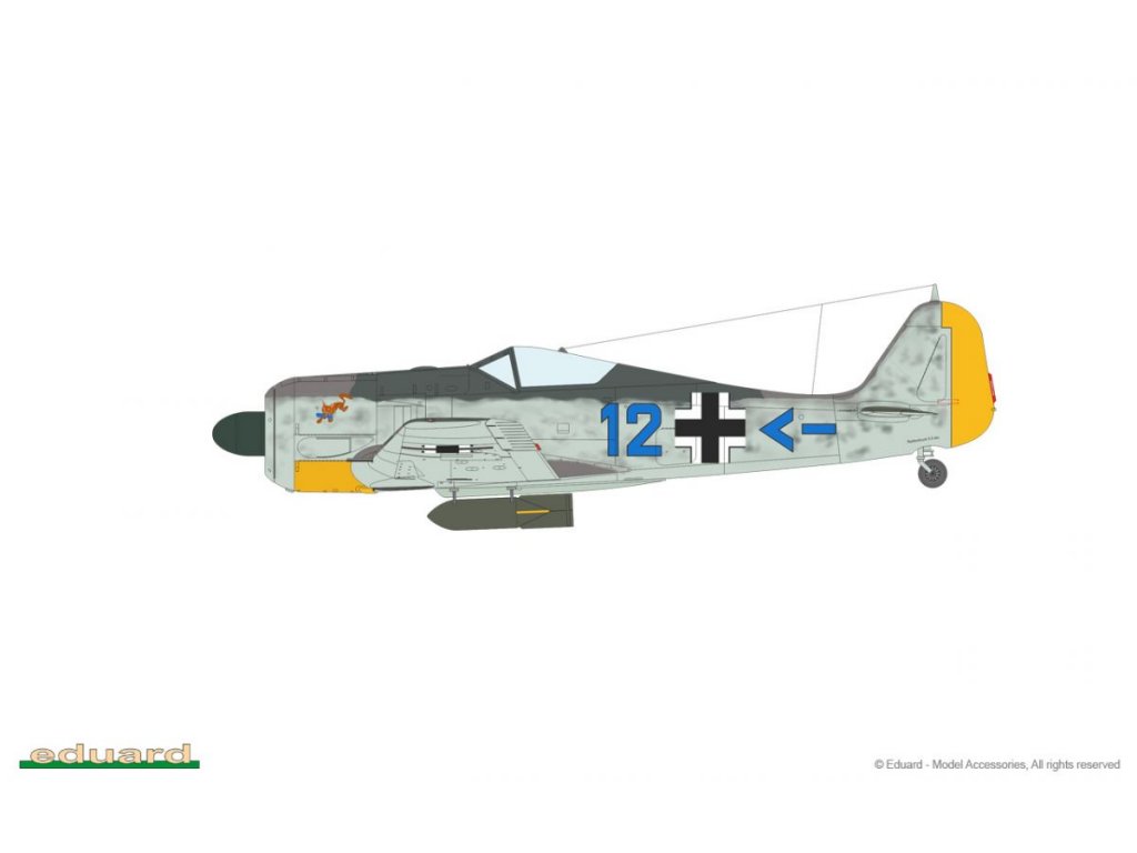 EDUARD WEEKEND 1/48 Fw 190A-4 w/engine flaps+2 guns wings