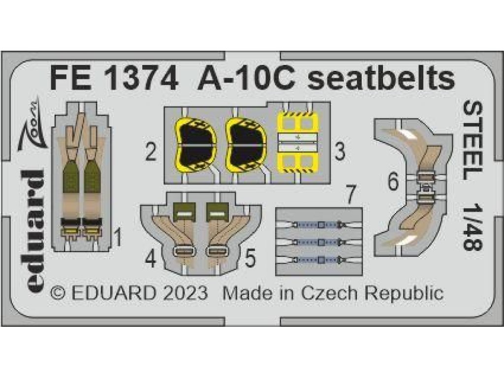 EDUARD ZOOM 1/48 A-10C seatbelts STEEL for ACA