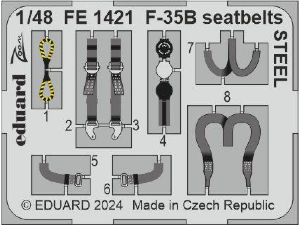 EDUARD ZOOM 1/48 F-35B Lighting II seatbelts STEEL for TAM