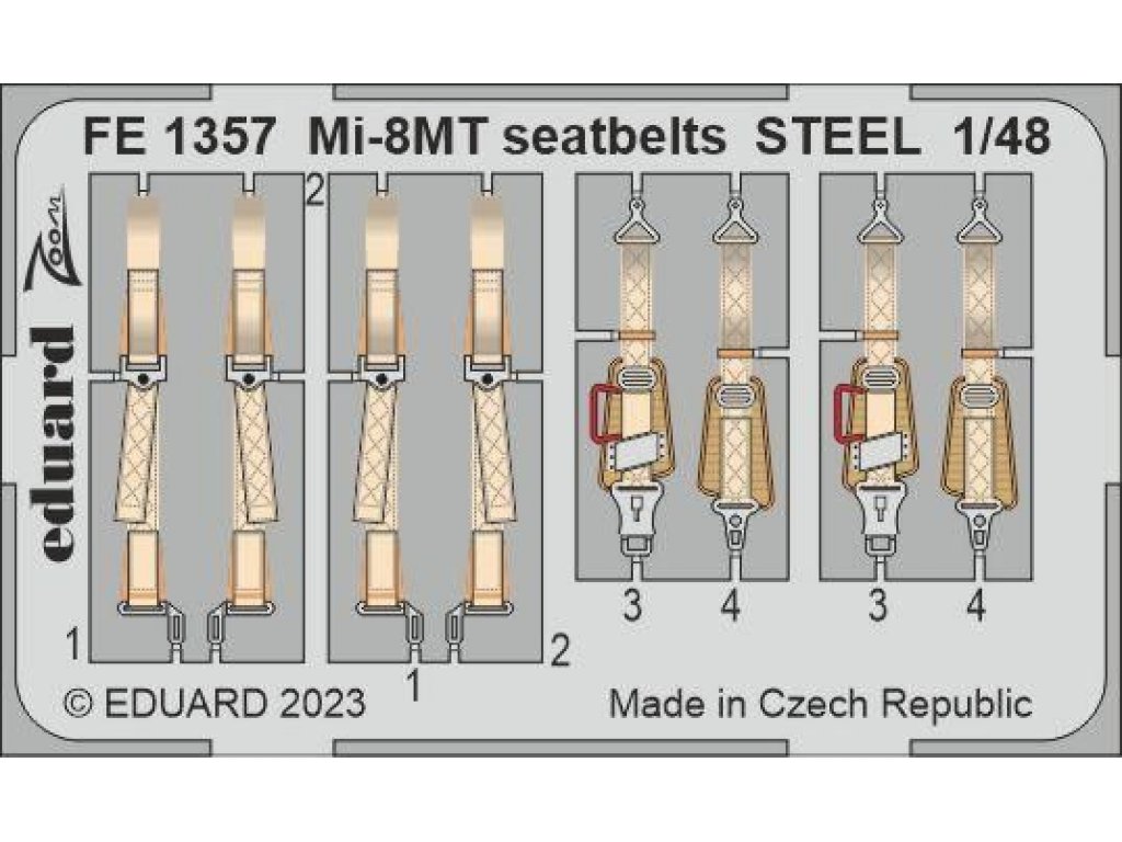 EDUARD ZOOM 1/48 Mi-8MT Hip-H seatbelts STEELfor TRU