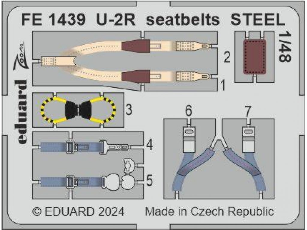 EDUARD ZOOM 1/48 U-2R seatbelts STEEL for HBB