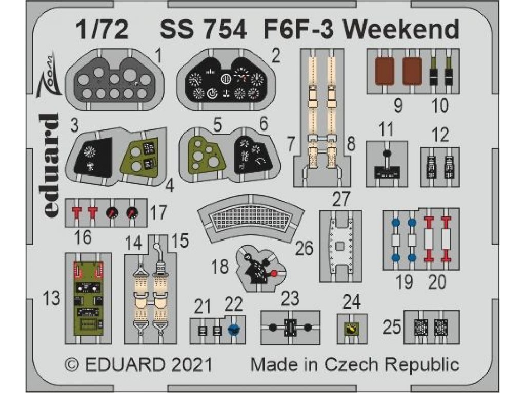 EDUARD ZOOM 1/72 F6F-3 Hellcat Hellcat Weekend for EDU