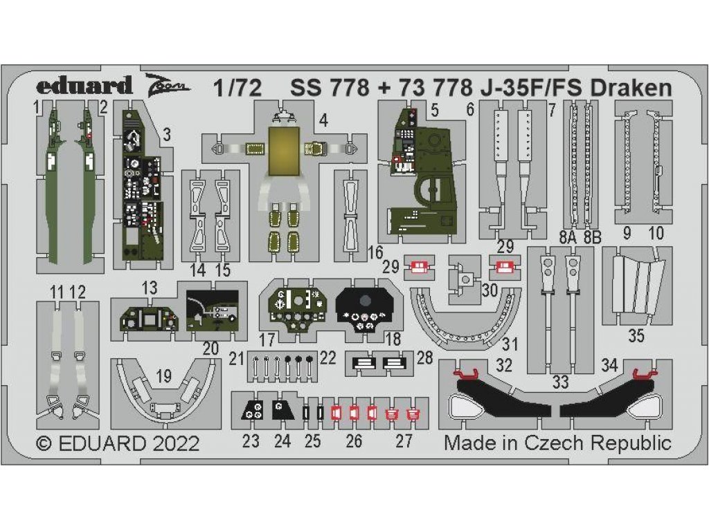 EDUARD ZOOM 1/72 J-35F/FS Draken for HAS/H2000