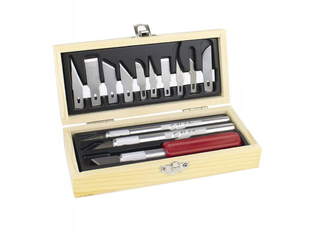 EXCEL 44382 Craft Hobby Knife Set - Wooden Box