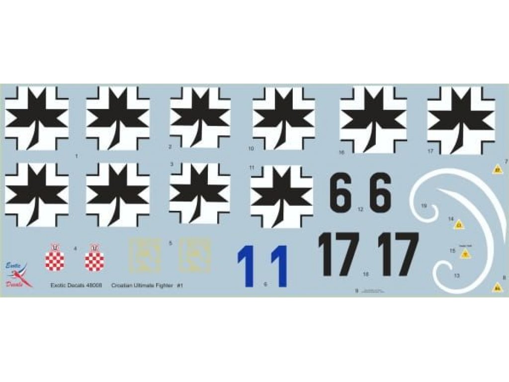 EXOTIC DECALS 1/48 Croatian Ultimate Fighter #1 Too Little, Too Late... BF 109 G in Croatian Service - Part 1