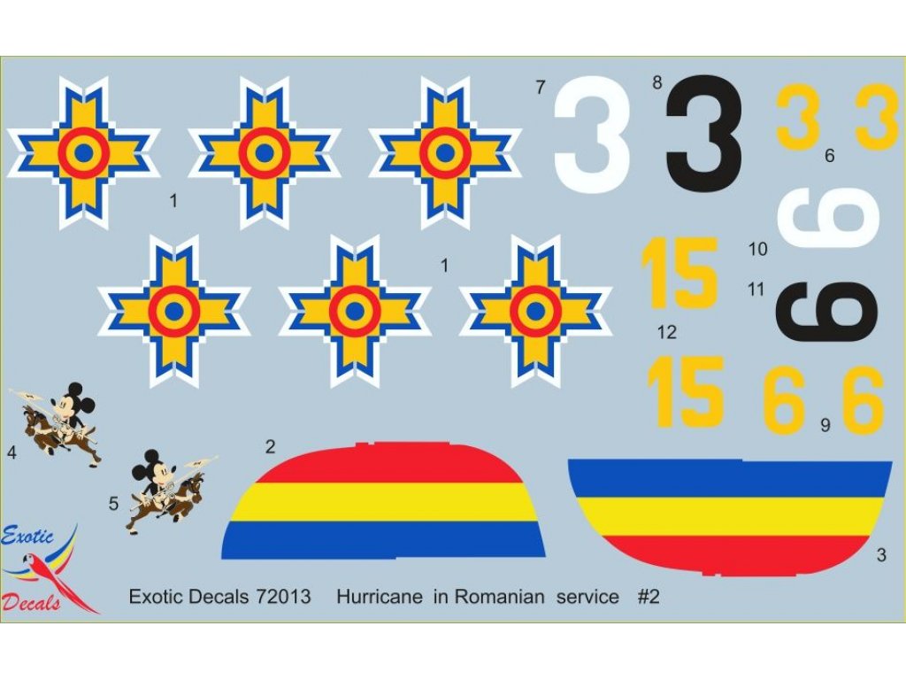 EXOTIC DECALS 1/72 Hurricane in Romanian Service #2