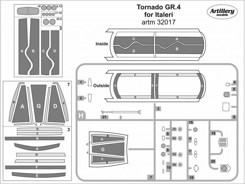 FLY 1/32 Mask for Tornado GR.4 (Italeri)