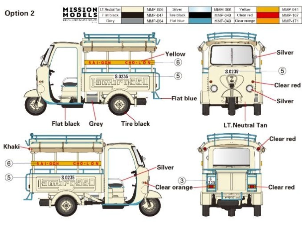 GECKO 1/35 35GM0113 60'-70's Saigon Shuttle Motor-Tricycle Depot and a Take Break Driver (2 Kits in 1 Box)