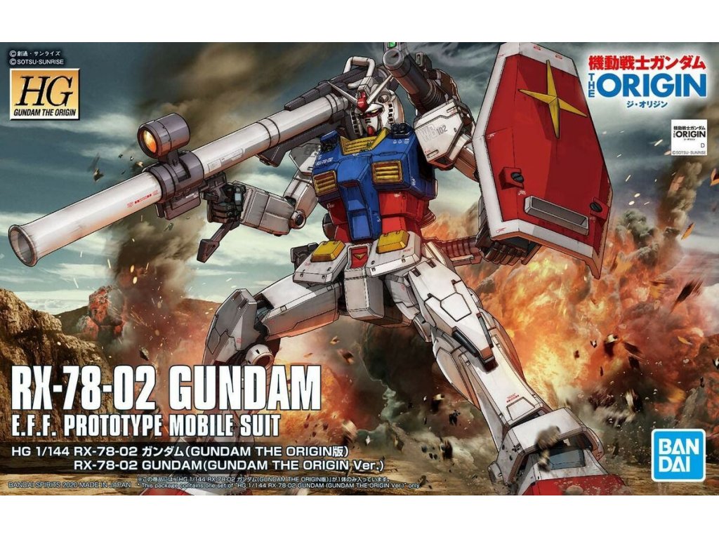 GUNDAM BANDAI HG 1/144 RX-78-02 GUNDAM (GUNDAM THE ORIGIN Ver.) GUN58929