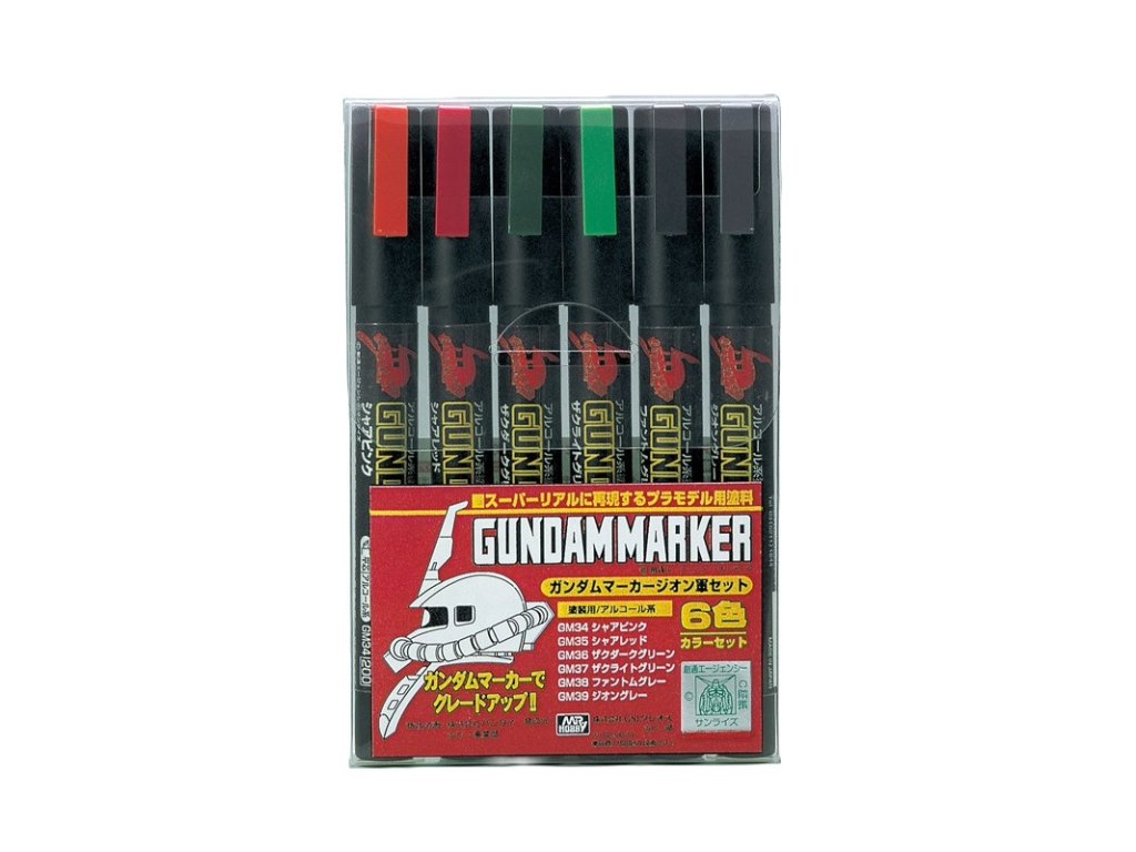 GUNZE Mr.Hobby GMS-108 Gundam Marker Zeon Set