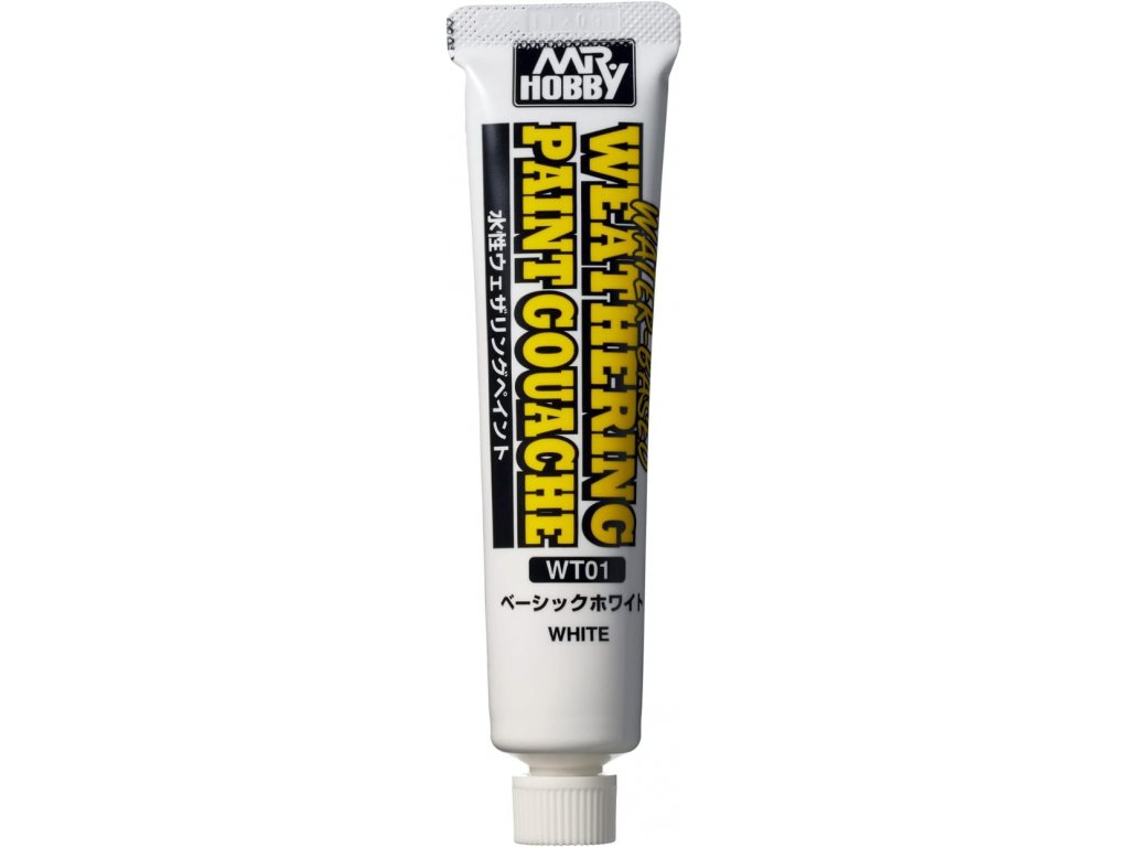 GUNZE Mr.Hobby WT-01 Water-Based Weathering Paint Gouache White