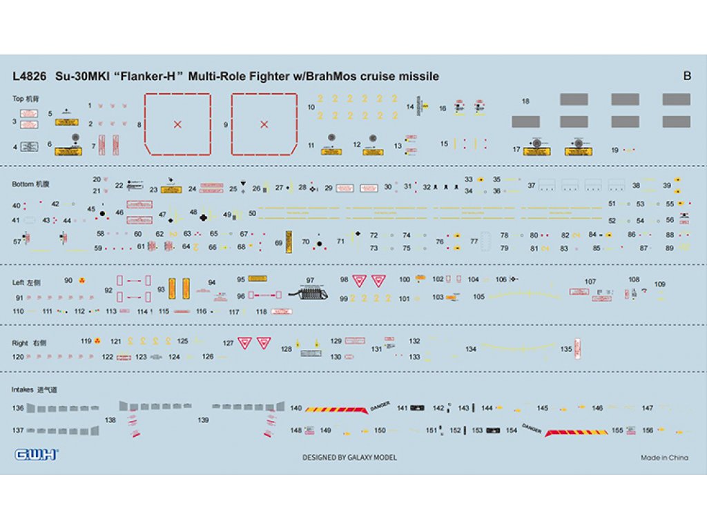 GWH 1/48 Su-30MKI Flanker-H Multi-Role Fighter w/BrahMos Cruise Missile
