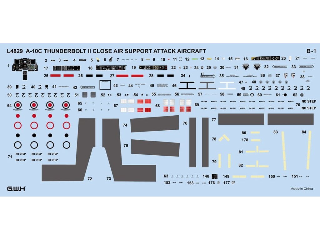 GWH 1/48 US Air Force A-10C Thunderbolt II - Close Air Support Attack Aircraft