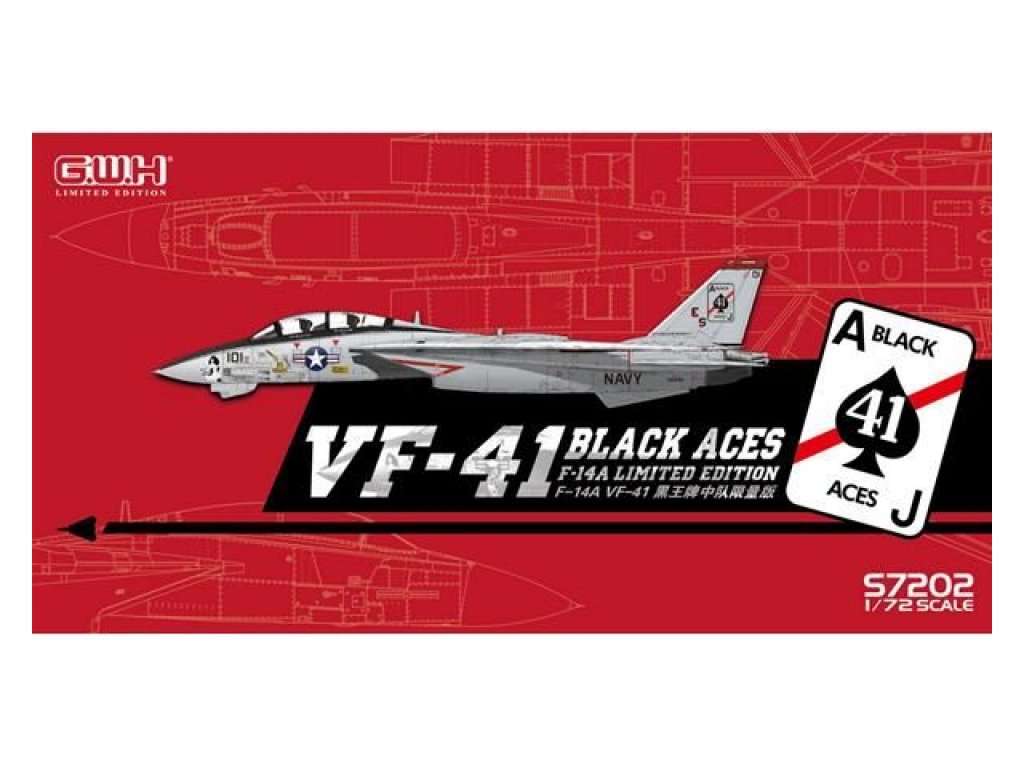GWH 1/72 F-14A Tomcat US Navy VF-41 Black Aces
