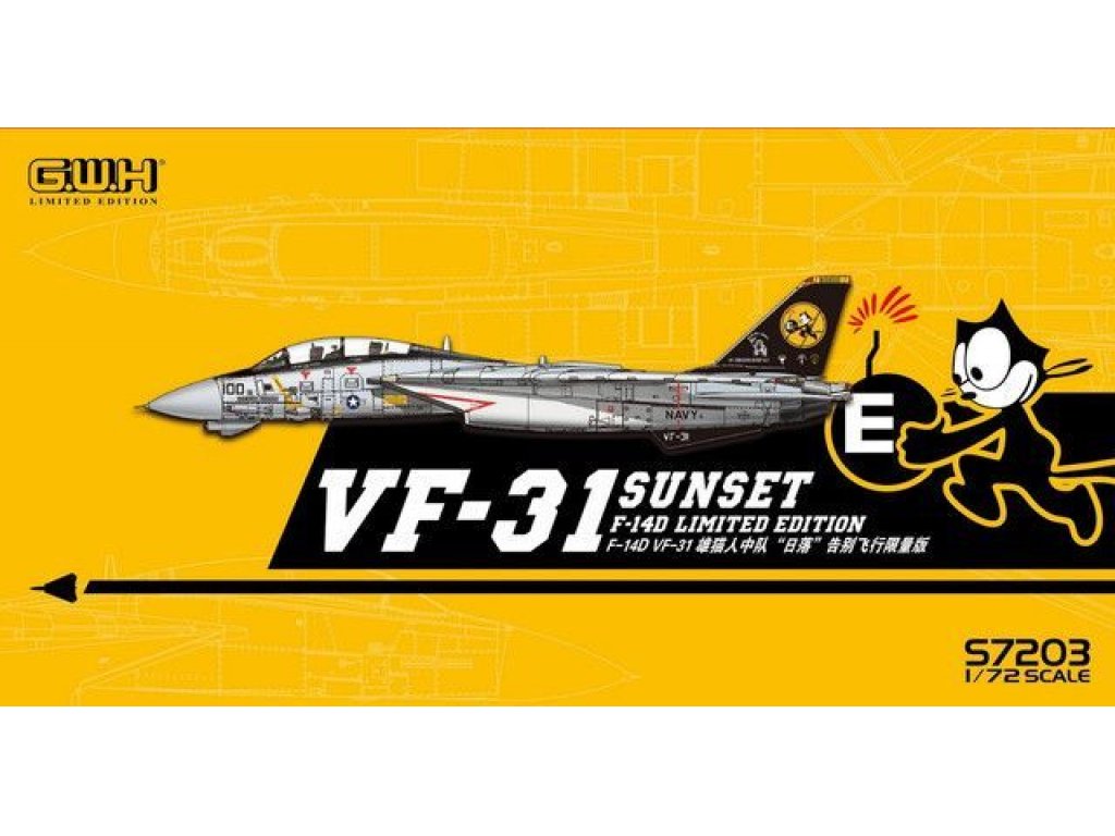 GWH 1/72 VF-31 Sunset F-14D Tomcat Limited Edition