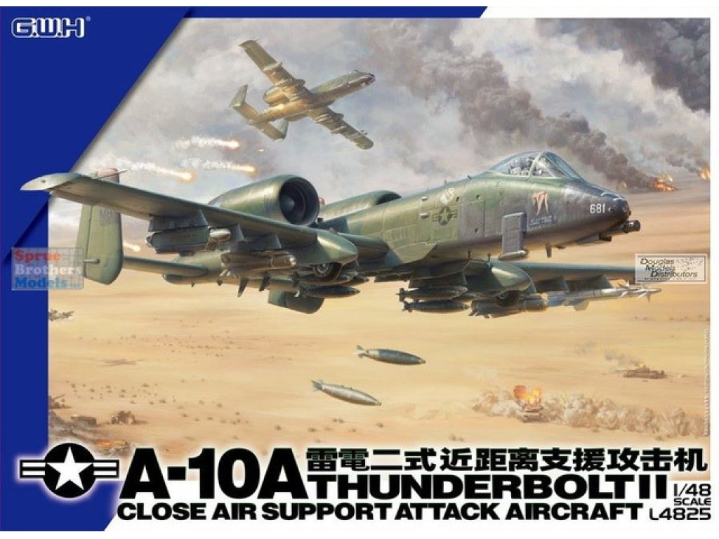 GWH L4825 1/48 A-10A Thunderbolt Close Air Support Attack Aircraft