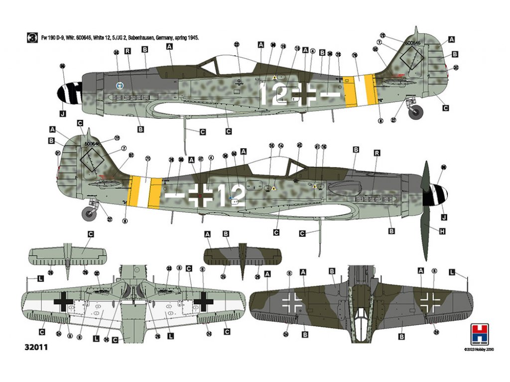 H2000 1/32 Fw 190 D-9 Mid Production