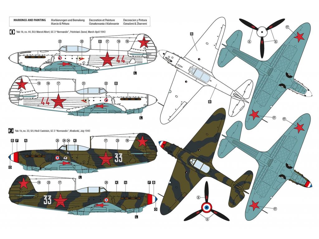 H2000 1/48 48034 Yak-1b GC 3 "Normandie" 1943