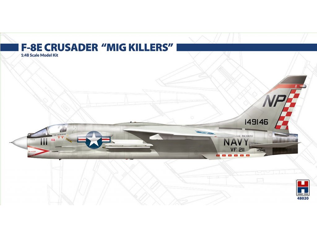 H2000 1/48 F-8E Crusader MIG Killers
