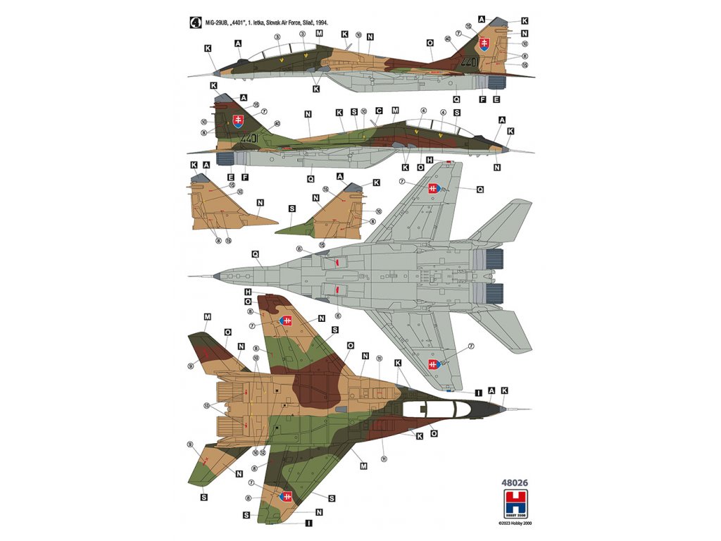 H2000 1/48 MiG-29UB Czech and Slovak Air Force