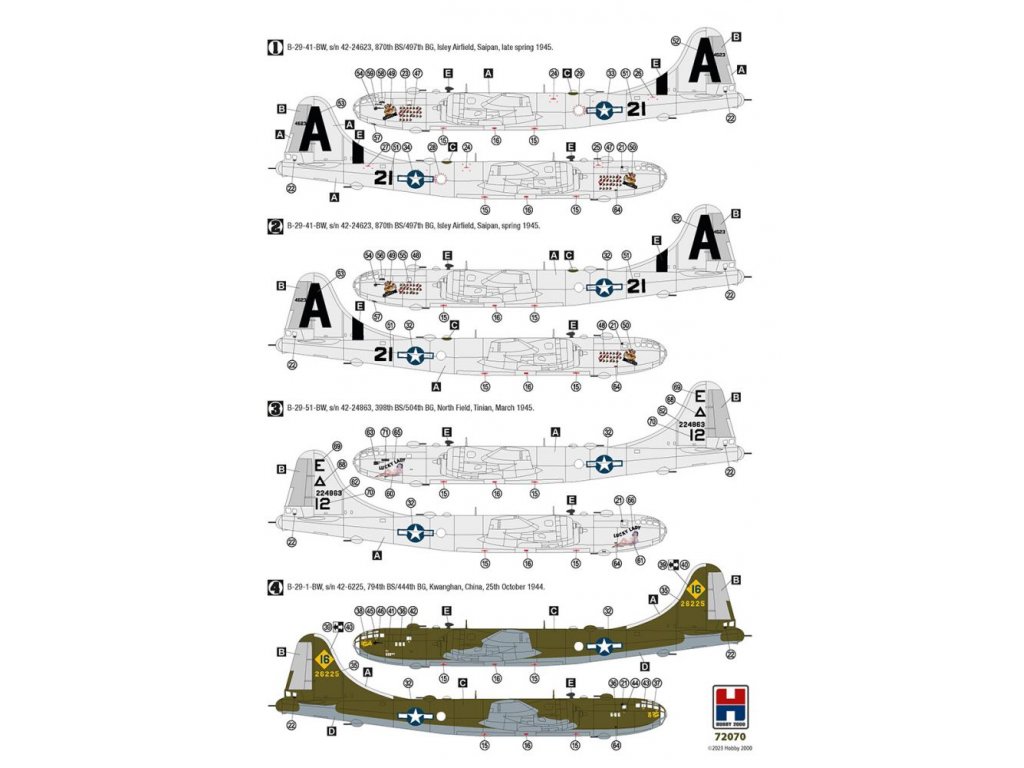 H2000 1/72 B-29A Superfortress