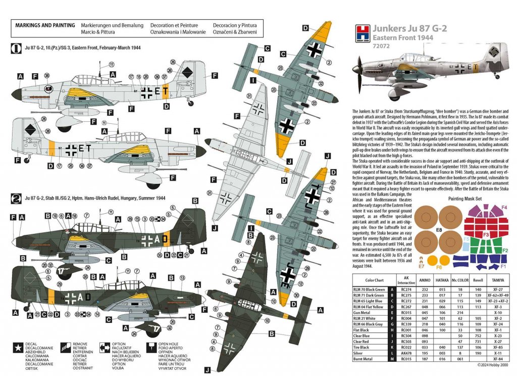 H2000 1/72 Junkers Ju 87 G-2 Eastern Front 1944