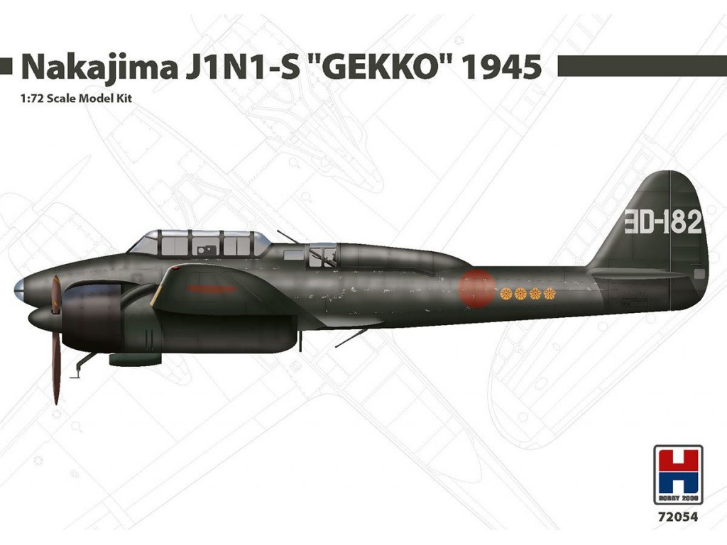 H2000 1/72 Nakajima J1N1-S GEKKO 1945
