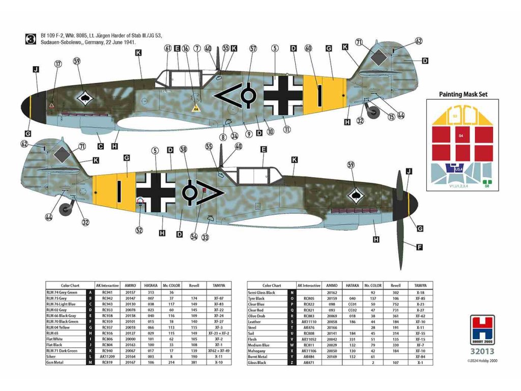 H2000 32013 1/32 Bf 109 F-2 Eastern Front